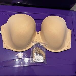 Harper Wilde Nude Strapless Bra Size 36DDD/F with detachable straps